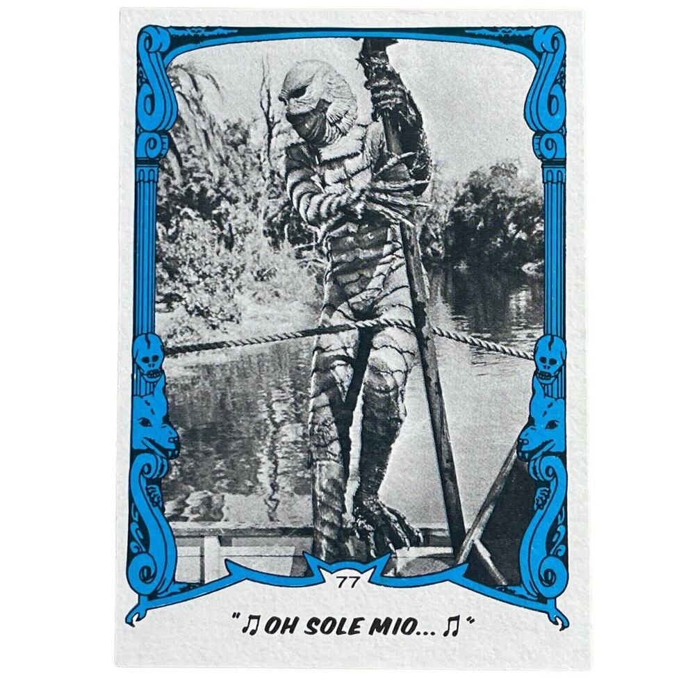 1980 Universal City Studios #77 The Creature From the Black Lagoon Blue Border